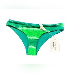 MARTHA REY womens hyper green Tulum bikini seamless swim bottoms size Large NWT